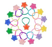 SOESFOUFU 14pcs Colorful Star Hair Ties for Thin Hair Small Elastic Bands with Charms Secure Hold No Damage for Daily Use Parties Sports