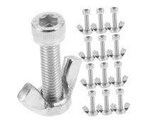 SOESFOUFU 14pcs Pottery Wheel Bat Pins Kit with Bolts and Wing Nuts Metal Throwing Bat Replacement Set for Ceramic Wheel Head Silver Stainless Steel Crafting Accessories