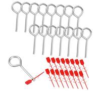 SOESFOUFU 15 Sets Metal Fire Extinguisher Replacement Lock Pins with Red Plastic Seal Safety Pull Pins for Secure Hold and Easy One-hand Operation Various Fire Extinguishers