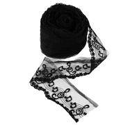 SOESFOUFU 15 Yards Black Lace Trim Music Symbol Embroidery for DIY and Handmade Projects, Easy to Use and Can Be Cut at Will, Creative and Unique Decorative Border for Sewing and Crafting