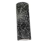SOESFOUFU 15cm X 10 Yards Black Organza Spider Web Mesh Ribbon with Glittering Embellishments for Halloween Wrapping and Craft Making, Unique Design Suitable for Arts and Crafts Decoration