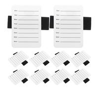 SOESFOUFU 15PCS Portable White Acrylic Eyelash Extension Pallet with 8-15mm Scale Lash Holder Tray and Elastic Wrist Strap for Eyelash Grafting and Lash Artist Essentials
