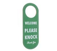 SOESFOUFU 1pcs Do Not Disturb Door Sign Double Side Hanger Plaque Pu Leather Elegant Simple Design Green Easy to Hang Versatile for Home Hotel