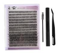 SOESFOUFU 1sets Eyelash Extension Kit with Individual Lash Clusters Eyelash Tweezers and Gentle Remover for Natural Look and Easy Removal
