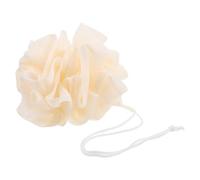 SOESFOUFU 2-in-1 Exfoliating Body Wash Sponge with Soap Pocket, Double-Sided Back Scrubber Bath Towel for Men and Women, Portable Beige Shower Sponge for Dead Skin Removal and Travel Use