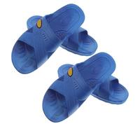 SOESFOUFU 2 Pairs ESD Safe Slippers - Anti Static Work Slippers - Nonskid & Breathable Open Toe Sandals for Cleanroom Factory Electronics Lab Footwear (Size 38)