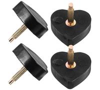 SOESFOUFU 2 Pairs Heel Caps for Replacement Unique Shape Black PVC Heel Repair Caps Simple to Replace Practical Decorative Delicate Shoe Accessory for Women