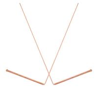 SOESFOUFU 2 Pcs Copper Divining Rods with Round Bead Handle, Portable Water Dowsing Tools for Treasure Hunting and Buried Item Detection, Witching Rods for Energy and Magnetic Field