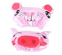 SOESFOUFU 2 Pcs Shower Caps for Adjustable Bath Hats with Elastic Band Satin and Eva Material Reusable Bathing Caps Suitable for Showering and Travelling