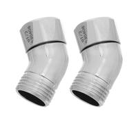 SOESFOUFU 2 Sets G1/2 Hand Held Shower Adapter with 135 Degree Swivel Zinc Alloy Material Chrome Finish Scratch Resistant Bathroom Shower Head Connector