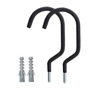 SOESFOUFU 2 Sets Heavy Duty Steel Bike Hooks Wall Mount Bicycle Hanger for Garage Storage Sturdy Hooks for Bikes Tools and Equipment Easy Installation Wood Brick Walls