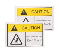 SOESFOUFU 2 Sheets Caution Hot Surface Warning Labels Adhesive Pvc Stickers High Temperature Resistant Easy to Apply Versatile Use Industrial Settings for Irons Mechanical Equipment