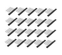 SOESFOUFU 20 Pcs Mini Claw Hair Comb Clips with Teeth Steel and Cloth for Securing Wigs Hair Extensions and Accessories Spring-loaded Design for Easy Application and Versatile Use