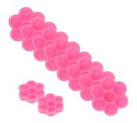 SOESFOUFU 200pcs Pink False Lash Glue Holder Cups 2-in-1 Resin Eyelash Adhesive Ring Containers for Professional Eyelash Extension Application