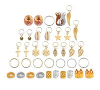 SOESFOUFU 202pcs Metal Hair Braid Rings and Hair for Braiding Dreadlocks with 18 Different Shapes No Tools Required
