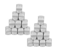 SOESFOUFU 20Pcs Aluminum Alloy Cabinet Knob Single Hole Round Drawer Handle Pulls for Kitchen Wardrobe Cupboard Furniture Hardware, Matte Silver 16X20Mm Cylinder Drawer Pull