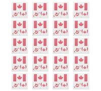 SOESFOUFU 20pcs Canada Flag Temporary Tattoos - Waterproof National Flag Tattoos - Patriotic Canadian Face Stickers for 2026 Football Sports Event
