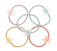 SOESFOUFU 20pcs Cartoon Clear Charm Hair Ropes Elastic Ponytail Holders for Girls Lightweight and Hair Ties for Birthdays and Everyday Use