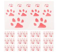 SOESFOUFU 20pcs Cat Paw Temporary Tattoos - Temperature Color Change Temporary Tattoos Sticker - Heat Sensitive Cat Makeup Sticker for Wrist Body Neck Red