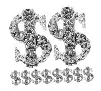 SOESFOUFU 20pcs Metal Nail Charms for Women DIY Nail Art Decorations Silver Sign Design for Parties and Weddings