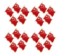 SOESFOUFU 20pcs Red Alloy China Flag Lapel Pin with Five-pointed Star Design, Lightweight and Lasting Colour Retention, for Daily Wear and Themed Events, Stylish Patriotic Brooch Set