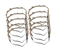 SOESFOUFU 20pcs Woven Wreath Headpiece with Realistic Leaf Design Handmade DIY Flower Vine Material Woven Headband for Party Hair Accessory