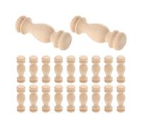SOESFOUFU 24 Pcs Wooden Unfinished Roman Column Finials Staircase Balusters Spindles, Classic Decorative Wood Craft Supplies for Indoor Stair Railing, Easy to Paint Or Stain for Home Decor