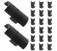 SOESFOUFU 24pcs Plastic Wire Shelf Fixing Clips with Half-Circle Design for Easy Installation and Sturdy Use, for Wire Shelving Post Supports and Home Storage Solutions