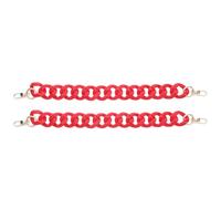 SOESFOUFU 2pcs Acrylic Chain for Purse - 16.5" Bag Chain Strap with Metal Buckle - Replacement Handle Purse Charms for Handbag, Crossbody, Shoulder Bag, DIY Crafts, Red
