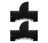 SOESFOUFU 2PCS Barber Card: Hairline Applicator Enhancement Card for Barbers with Measurement Indicators - Reusable Hairline Shaping and Line Up Tool
