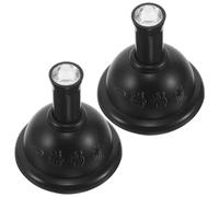 SOESFOUFU 2pcs Black Car Push Start Button Cover, Universal Vehicle Engine Start Stop Switch Protector, Pushbutton Starter Rocker Trim for Automotive Replacement Parts