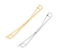 SOESFOUFU 2pcs Cardigan Clips Clothes Accessory, Gold and Silver Collar Pins Sweater Buckle Brooch, Shawl Sweater Clip for Women’s Clothing Preventing Gaping