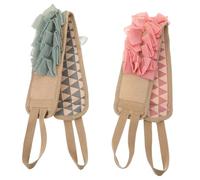 SOESFOUFU 2pcs Double-sided Bath Towel Exfoliating Back Scrubbers Soft Strong Cleaning Power Material for Shower Body Scrubbing