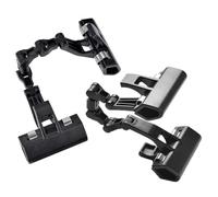 SOESFOUFU 2Pcs Dual Head Drawing Board Clips Rotatable Gooseneck Clip Black Plastic Alloy Versatile Usage Paper Protection for Artists Studio and Outdoor