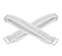 SOESFOUFU 2pcs Elastic Shoe Straps for High Heels Wear Stable and Easy to Put and Take off 10mm Wide White Heel Bands for DIY Shoes