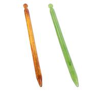 SOESFOUFU 2pcs Facial Massage Sticks Ear Massage Tools and Foot Reflexology Resin Material Portable Acupressure Pens for Full Body Relaxation at Home and Traveling