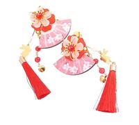 SOESFOUFU 2pcs Fan Shape Hairpin Japanese Style Tassel Hair Clip Elegant Hair Accessory for Women for Daughters and Friends Lightweight and Durable Design