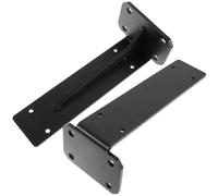SOESFOUFU 2Pcs Heavy Duty Floating Shelf Brackets Wall Support, 20Cm Black Triangular Corner Brace for TV Cabinet, Workbench, and Wall Mounted Shelves