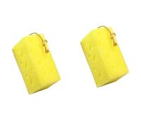 SOESFOUFU 2pcs Honeycomb Car Wash Sponge Versatile Cleaning Sponges for Wheels Interior and Home Use High Density Absorbent Yellow