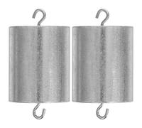 SOESFOUFU 2pcs Hooked Weights 200g: Mass Weights. Metal Iron Blocks for Science Experiments Physics Lab Equipment, General Science, Physics Laboratory Work