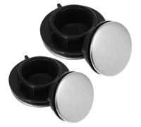 SOESFOUFU 2pcs Kitchen Sink Hole Stoppers Plastic Stainless Steel Lightweight Classic Silver Faucet Hole Covers for Kitchen Washbasin Prevent Water Leaks
