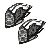 SOESFOUFU 2pcs Lace Wig Net Caps Breathable Hair Cover for Wigs Durable Mesh Comfortable Fit Black for Everyday Use and Special Occasions