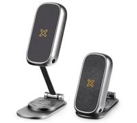 SOESFOUFU 2pcs Magnetic Car Phone Holder Rotatable Dashboard Mount Folding | Aluminium Alloy Build, Adhesive Base with Closed Magnetic Field, Tool-free Angle Adjustment for Desk Viewing