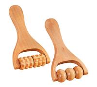 SOESFOUFU 2pcs Massage Tools Wooden Massage Roller Muscle for Back and Neck Leg Roller Handheld Massager for Therapy