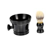 SOESFOUFU 2pcs Men Shaving Set with Soft Beard Brush and Soap Bowl Corrosion-resistant Grooming Kit for Travel and Home Use Portable and Space-saving Beard Care Kit for Comfortable Shaving