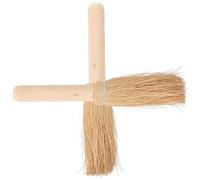 SOESFOUFU 2pcs Natural Coconut Fibre Dish Scrubbing Brushes for Kitchen Cleaning, Wooden Handle, Easy to Use for Washing Dishes and Pots without Scratching Surfaces, for Home and Wok