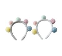SOESFOUFU 2pcs Pom Headbands for Girls Adorable Hair Accessories for Parties and Cosplay Lightweight and Non- Design for Students and Special Occasions