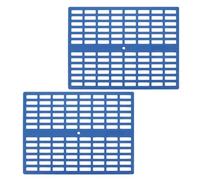 SOESFOUFU 2pcs Rabbit Cage Plastic Mat Reusable Foot Pad for Cat Chinchilla | Blue Plastic, High Strength and Supple Feel, Living Room or Bathroom Use, Protects Skin from Wear