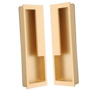 SOESFOUFU 2pcs Recessed Barn Door Handles Metal Furniture Grip Cabinet Embedded Cupboard Pulls with Screws High Hardness Hidden Handles for Sliding Doors Wardrobes Dressers