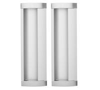 SOESFOUFU 2PCS Recessed Sliding Door Pulls - Rectangular Aluminum Alloy Hidden Handles - Concealed Finger Flush Pulls for Barn Closet Bedroom Pocket Door